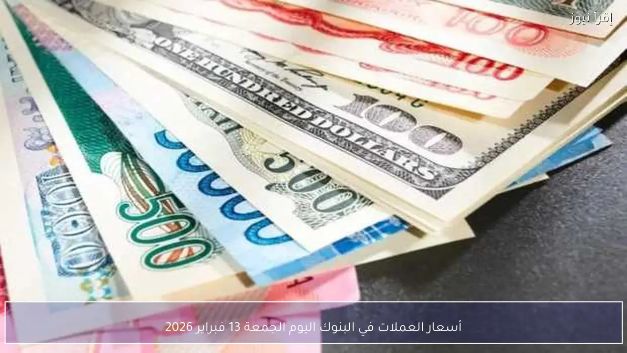 أسعار العملات في البنوك اليوم الجمعة 13 فبراير 2026