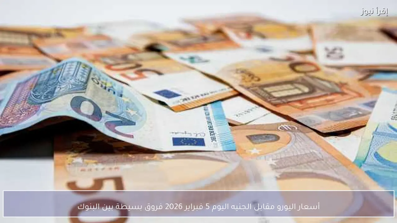 أسعار اليورو مقابل الجنيه اليوم 5 فبراير 2026 فروق بسيطة بين البنوك