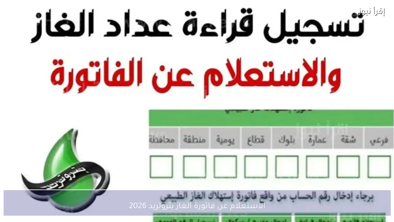 الاستعلام عن فاتورة الغاز بتروتريد 2026 إلكترونيًا ووسائل السداد المتاحة للمواطنين