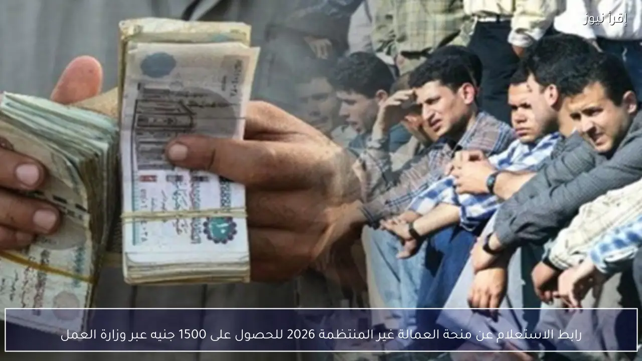 رابط الاستعلام عن منحة العمالة غير المنتظمة 2026 للحصول على 1500 جنيه عبر وزارة العمل