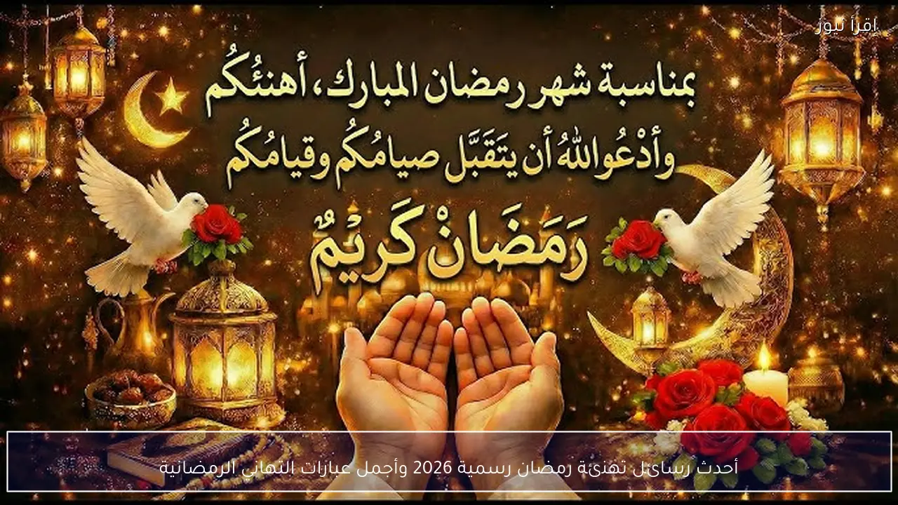 أحدث رسائل تهنئة رمضان رسمية 2026 وأجمل عبارات التهاني الرمضانية