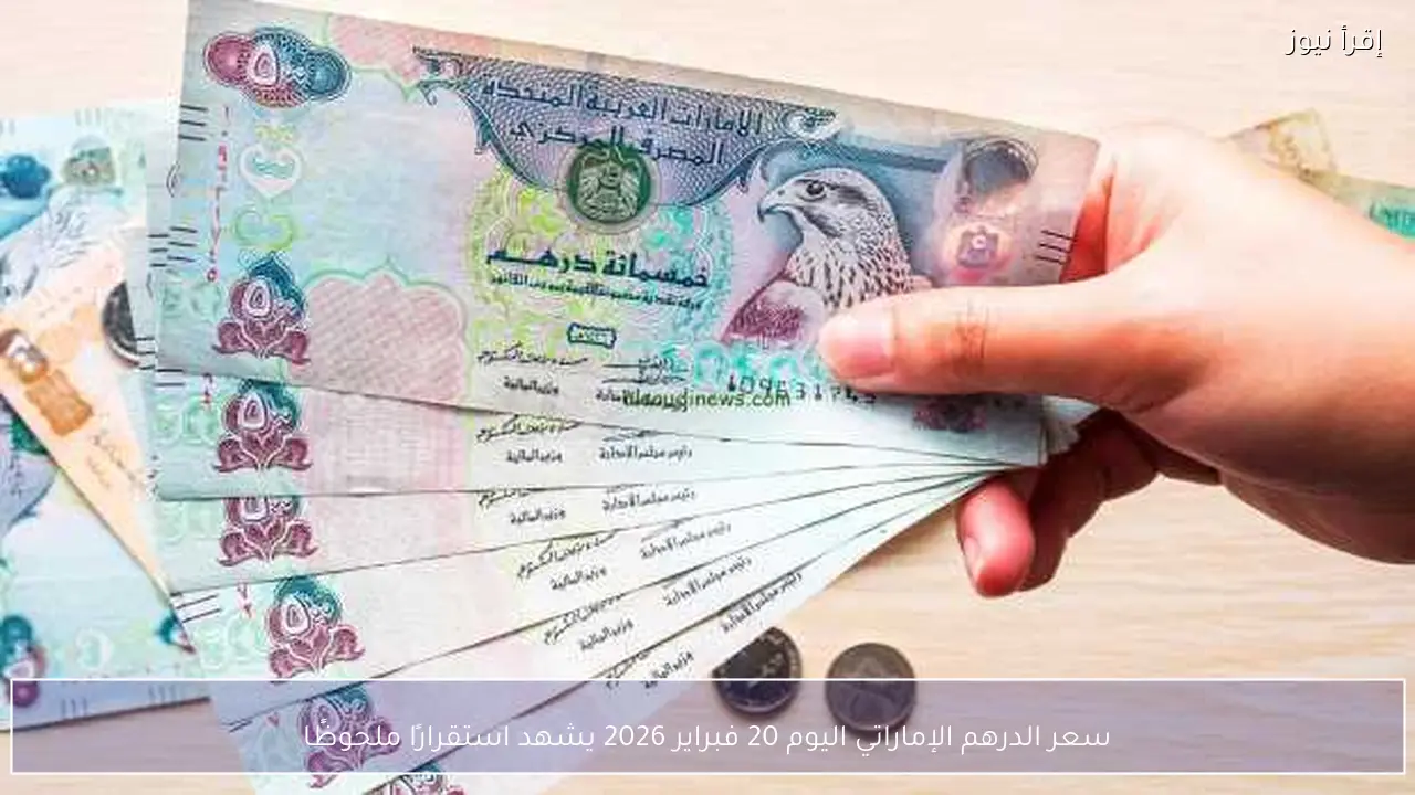 سعر الدرهم الإماراتي اليوم 20 فبراير 2026 يشهد استقرارًا ملحوظًا