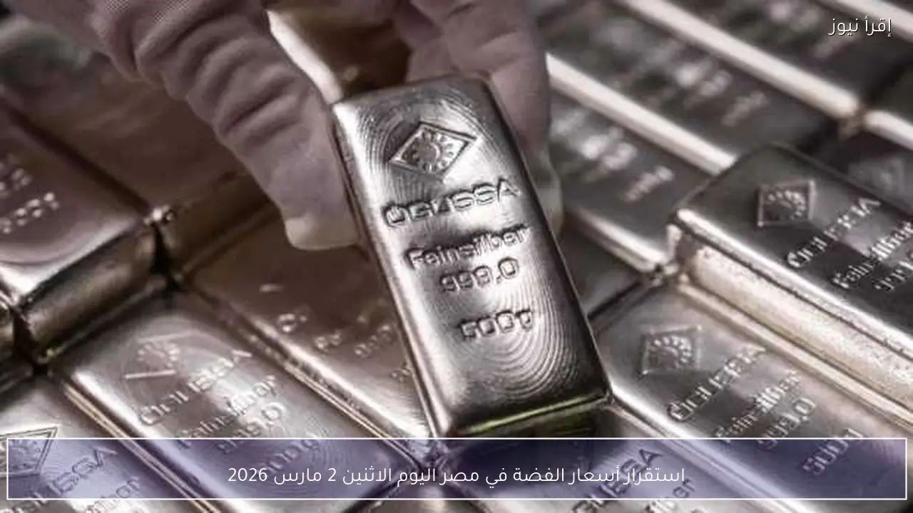 استقرار أسعار الفضة في مصر اليوم الاثنين 2 مارس 2026