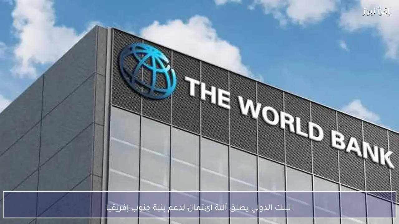 البنك الدولي يطلق آلية ائتمان لدعم بنية جنوب إفريقيا