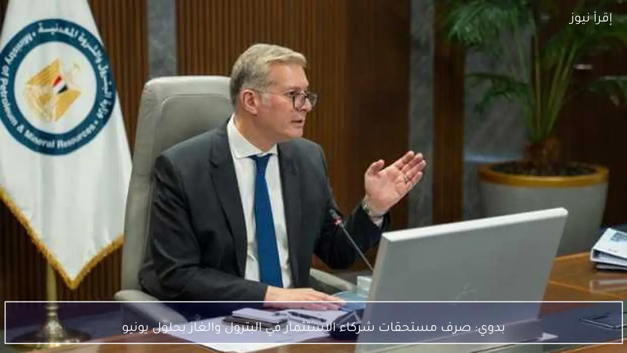 بدوي: صرف مستحقات شركاء الاستثمار في البترول والغاز بحلول يونيو