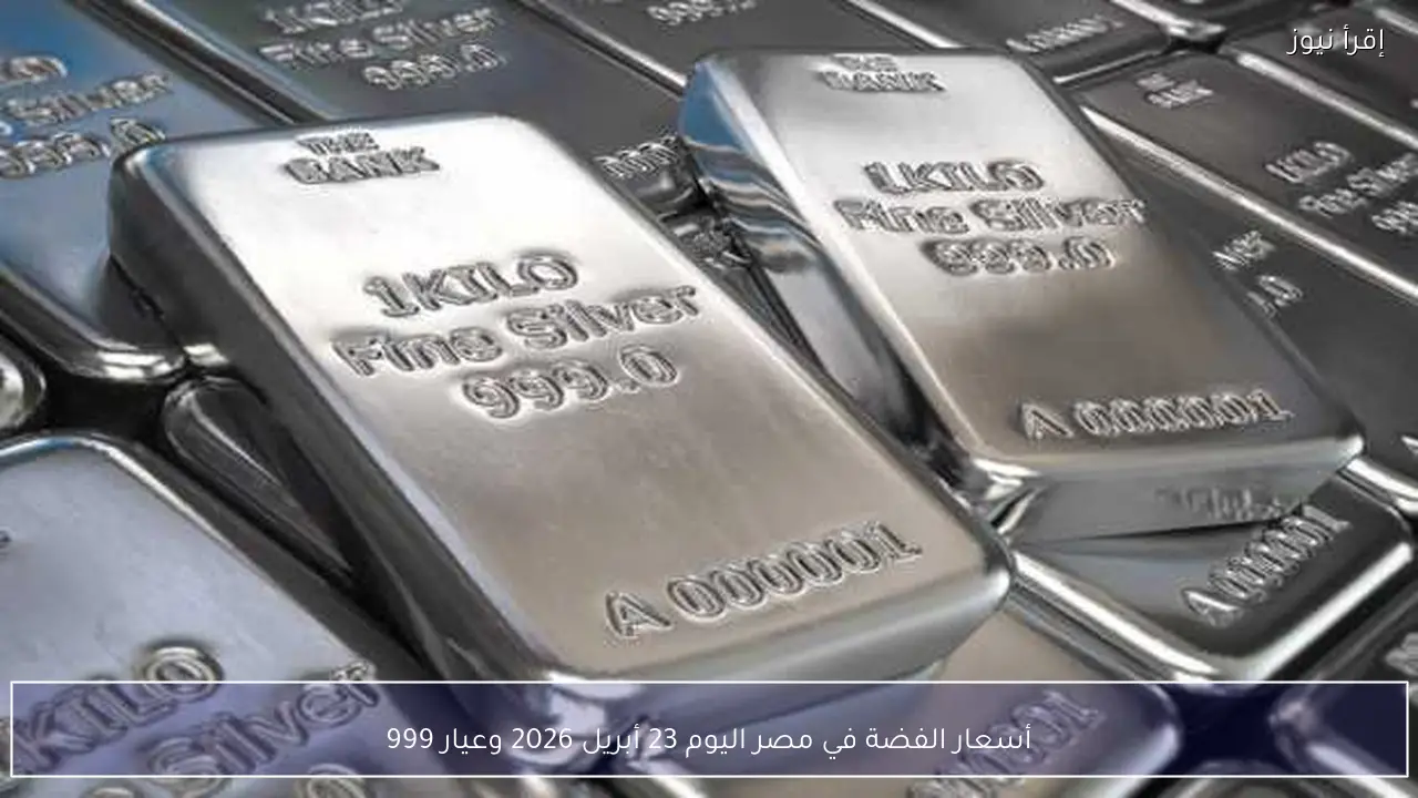 أسعار الفضة في مصر اليوم 23 أبريل 2026 وعيار 999
