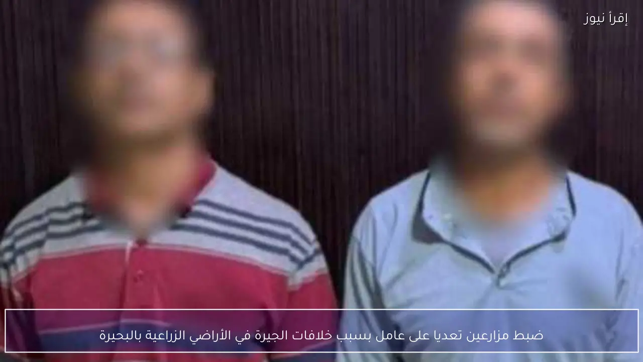 ضبط مزارعين تعديا على عامل بسبب خلافات الجيرة في الأراضي الزراعية بالبحيرة