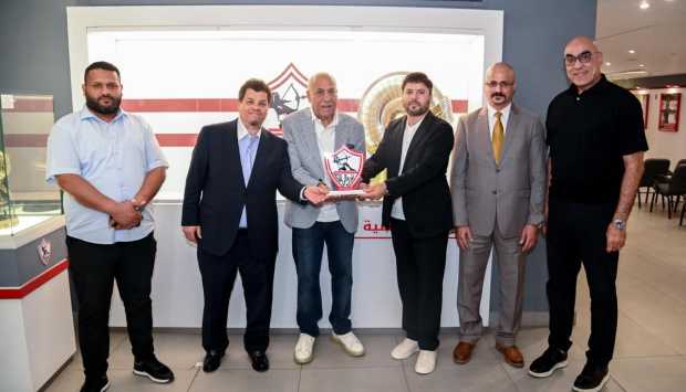 لبحث الشراكة وتبادل الخبرات.. حسين لبيب يستقبل وفد نادي الوفاق الليبي بمقر الزمالك
