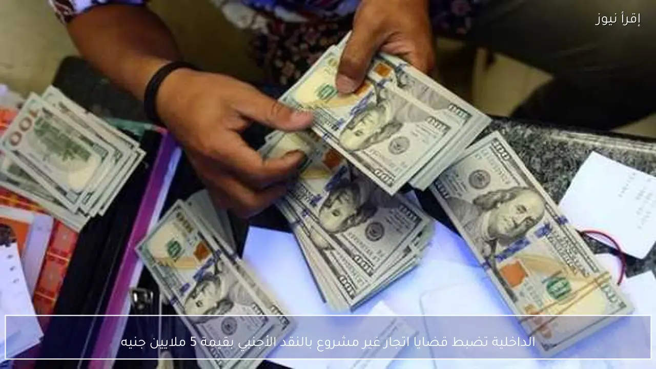 الداخلية تضبط قضايا اتجار غير مشروع بالنقد الأجنبي بقيمة 5 ملايين جنيه