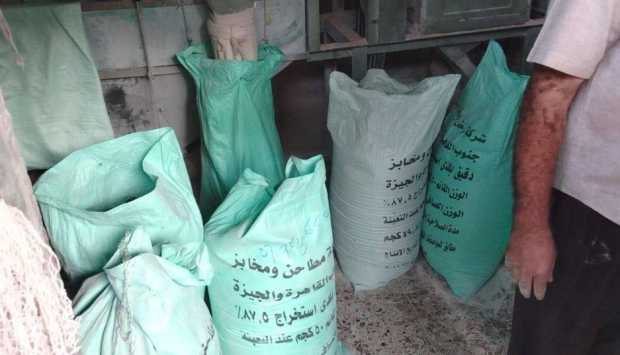 حملة أمنية تسفر عن ضبط 14 طن دقيق مدعم بالمخابز خلال 24 ساعة