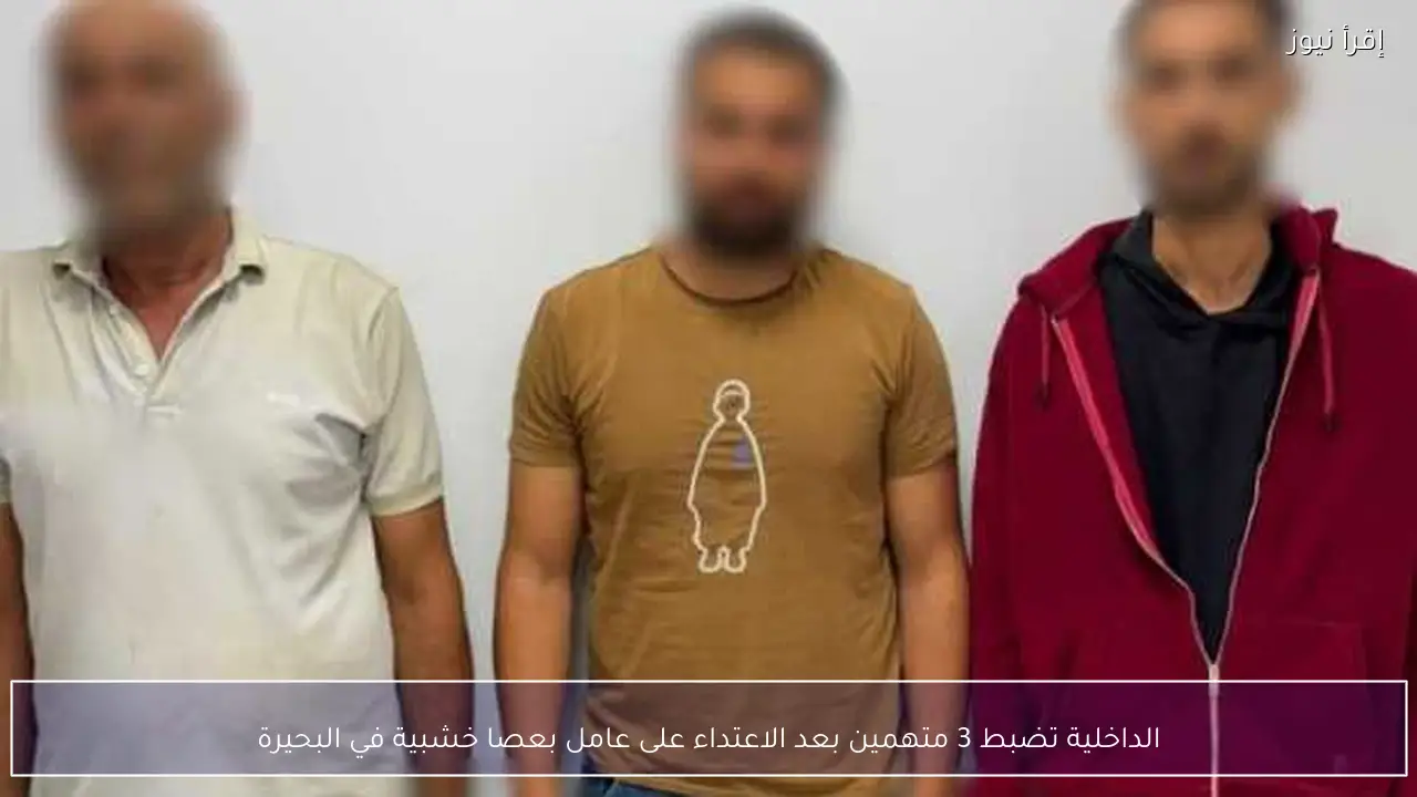 الداخلية تضبط 3 متهمين بعد الاعتداء على عامل بعصا خشبية في البحيرة