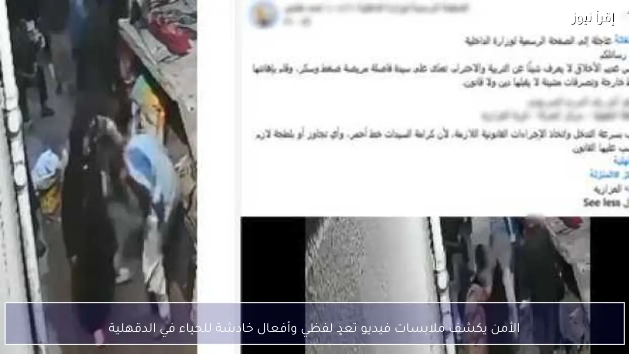 الأمن يكشف ملابسات فيديو تعدٍ لفظي وأفعال خادشة للحياء في الدقهلية