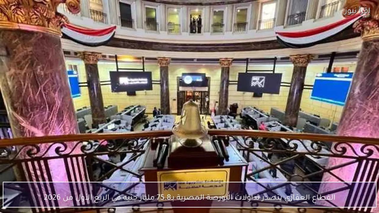 القطاع العقاري يتصدر تداولات البورصة المصرية بـ75.8 مليار جنيه في الربع الأول من 2026